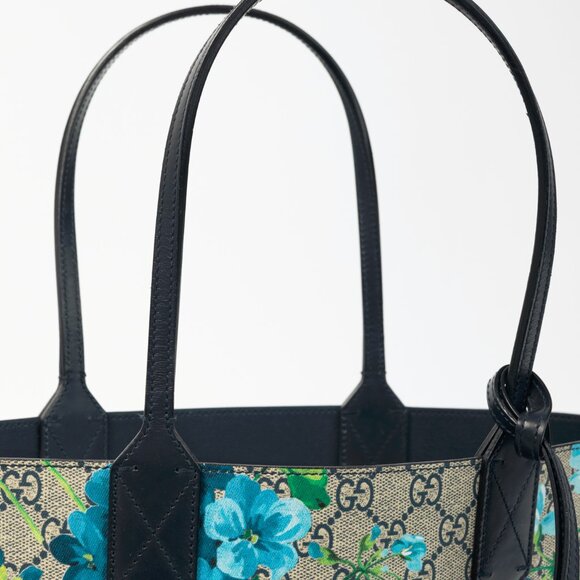 Gucci GG Blooms Supreme Blue Reversible Tote - Picture 6 of 11